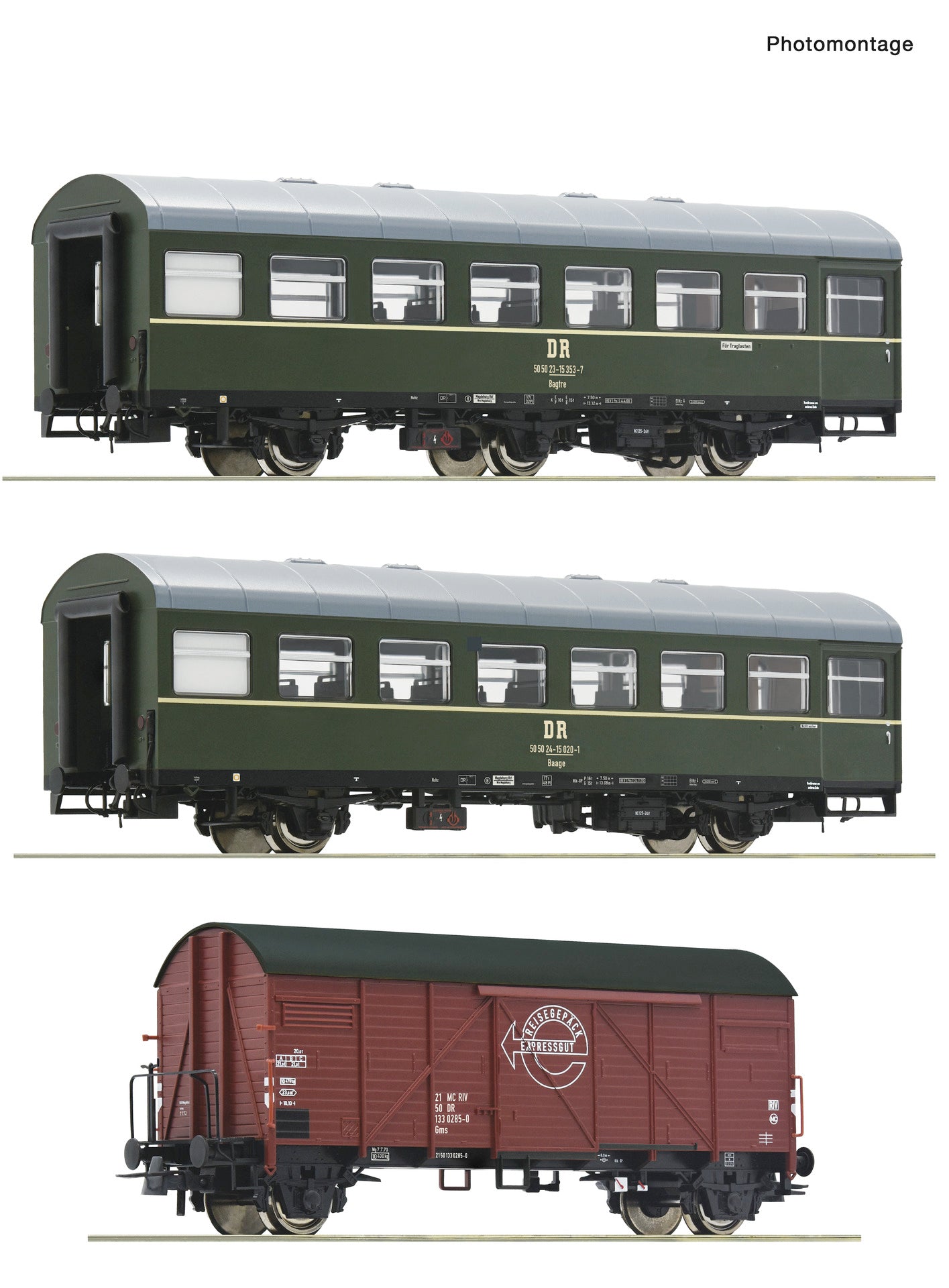 Roco DR Bagtre/Baage/Gms Rolling Stock Set (3) IV RC6200010