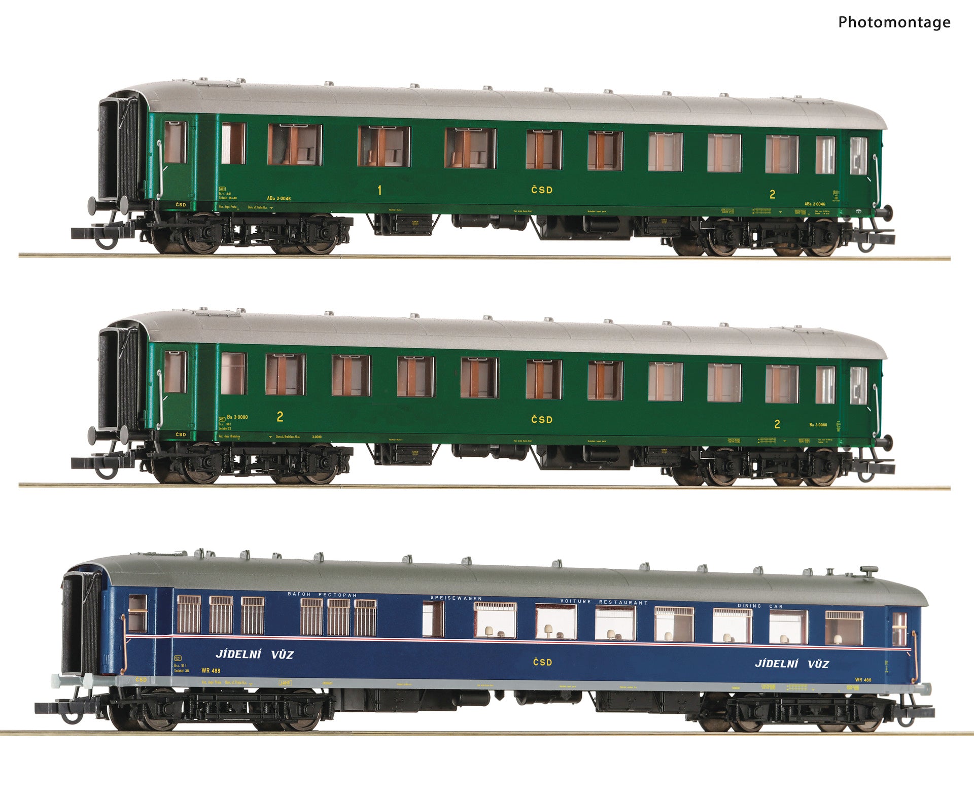 Roco CSD Abe/Ba/WR Express Coach Set (3) III RC6200036