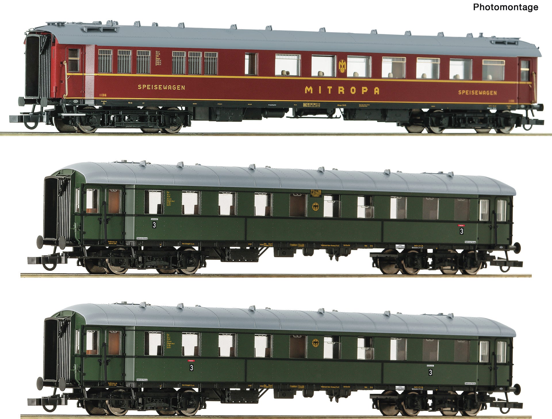 Roco DR C4u/WR4u/C4u Zwickau Coach Set (3) IV RC6200057