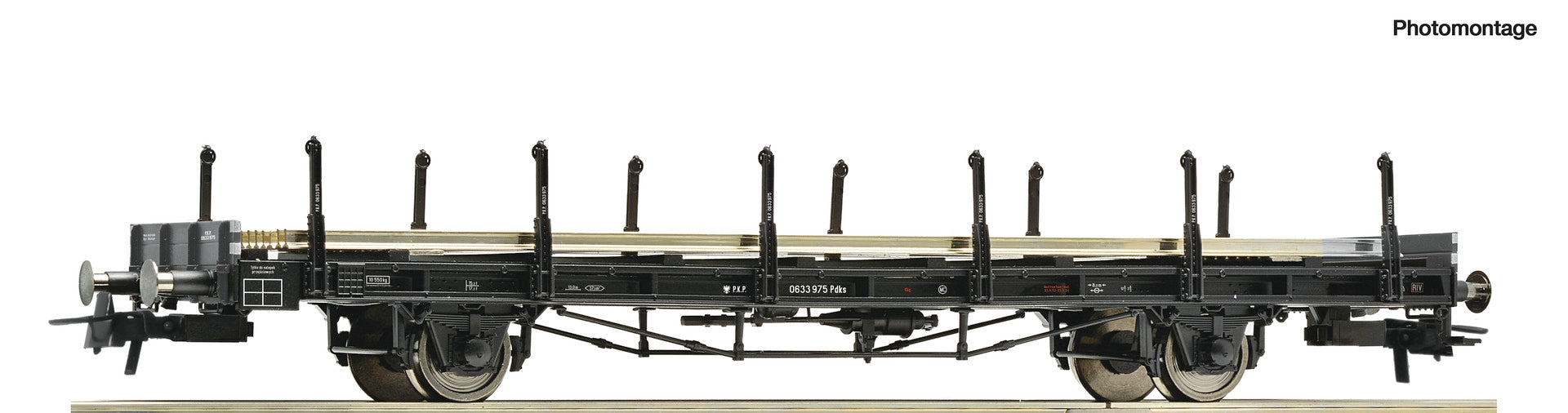 Roco PKP Pdks Low Sided Stake Wagon III RC6600060