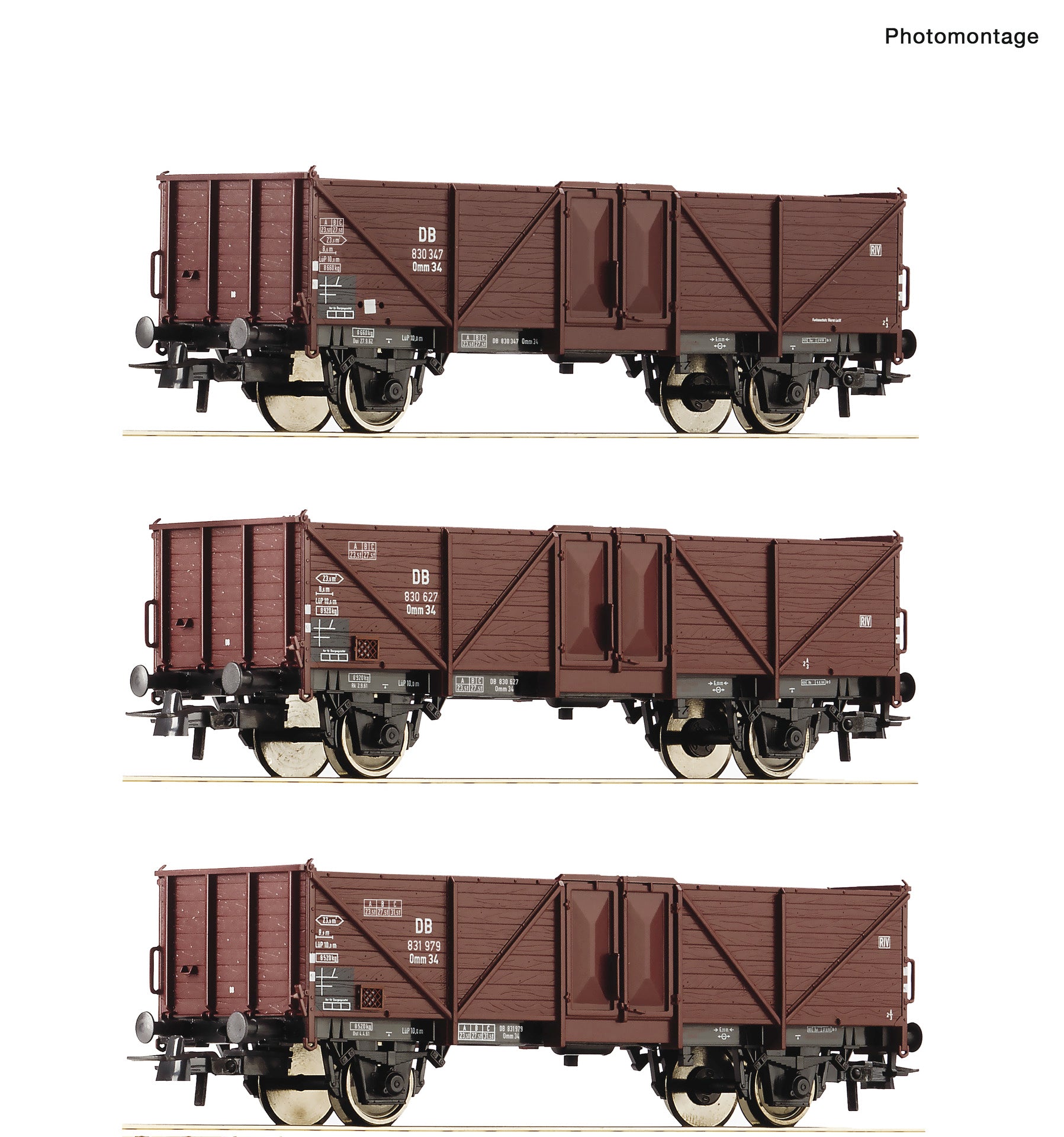 Roco DB Omm34 Open Wagon Set (3) III RC6600075