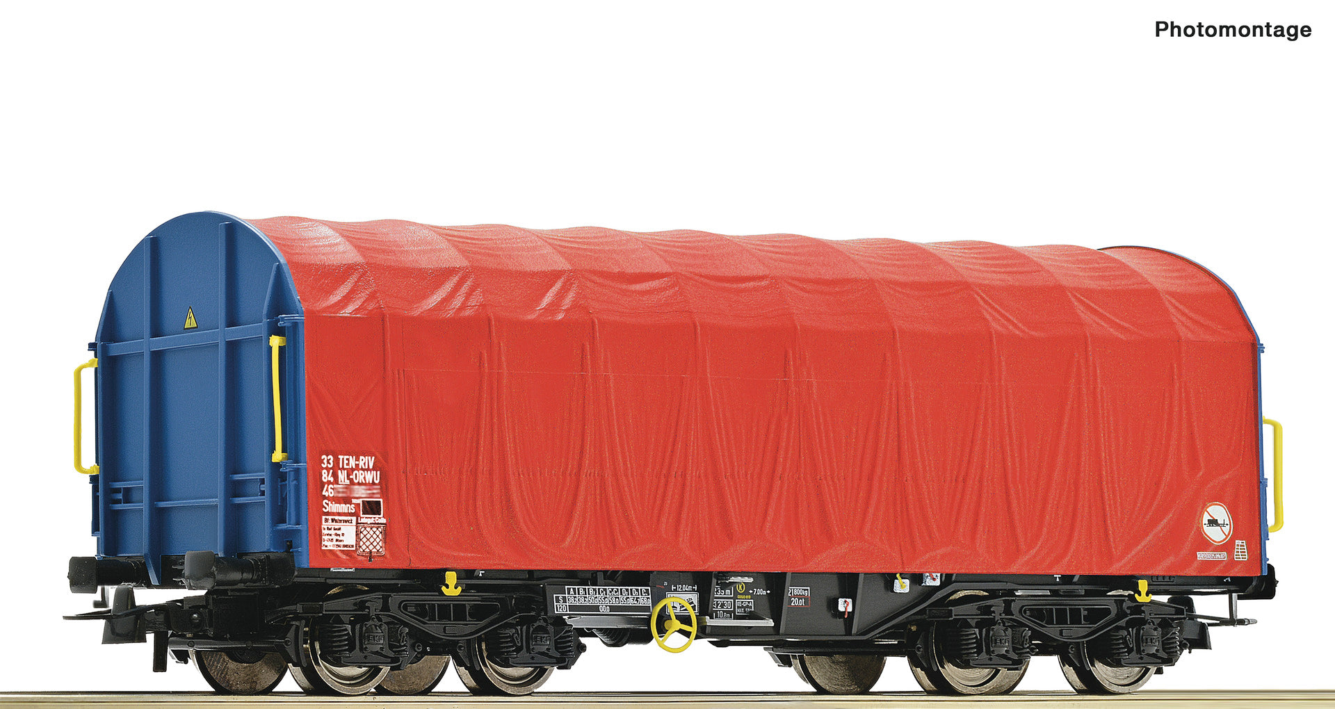 Roco Onrail Shimmns Sliding Tarpaulin Wagon VI RC6600085