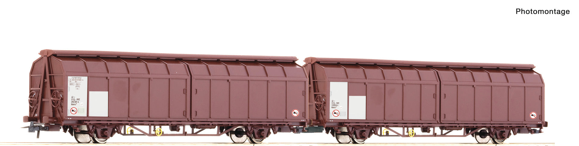 Roco PKP Cargo Hmrrs29 Sliding Wall Double Wagon VI RC6600096