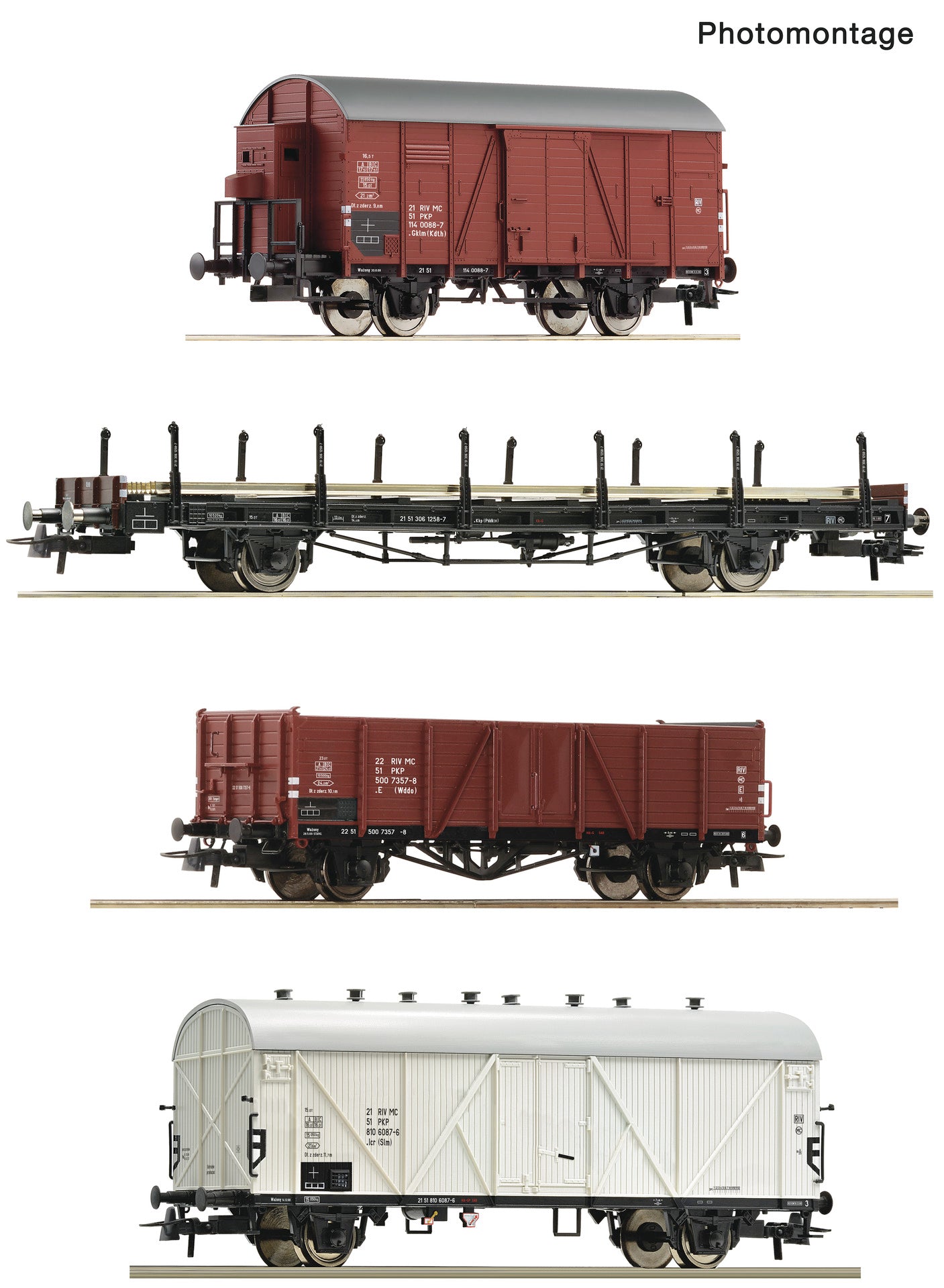 Roco PKP Gklm/KKp/E/Icr Wagon Set (4) IV RC6600101
