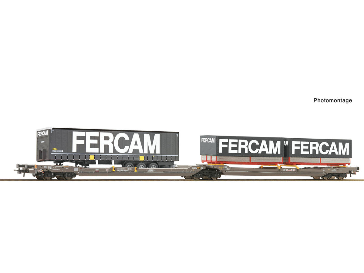 Hupac Sdggmrs738/T3000e Dbl Pocket Wagon w/Fercam Load VI