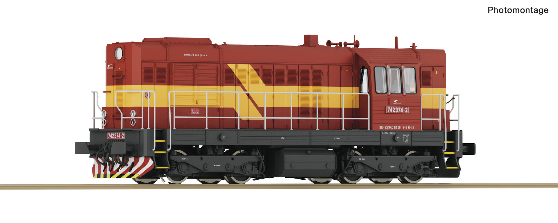 Roco ZSSK Cargo 742 386-6 Diesel Locomotive VI (DCC-Sound) RC7310017