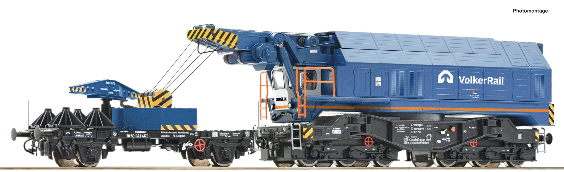 Roco VolkerRail 6 Axle Railway Crane VI (DCC-Sound) RC7310023