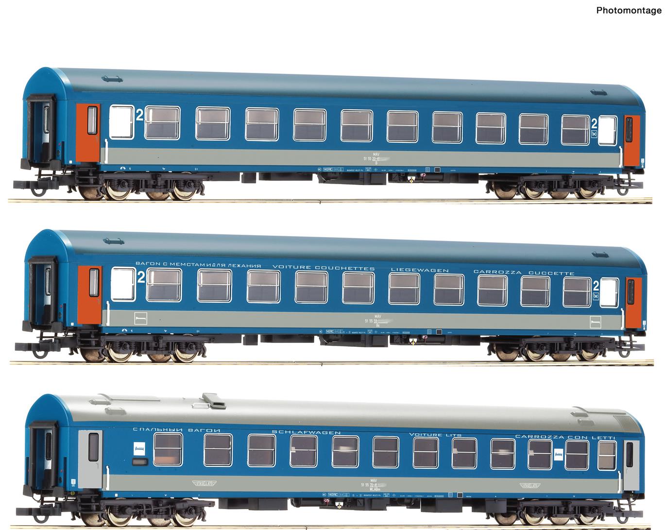 Roco MAV D374/375 Vindobona/Hungaria Coach Set (3) IV RC74188