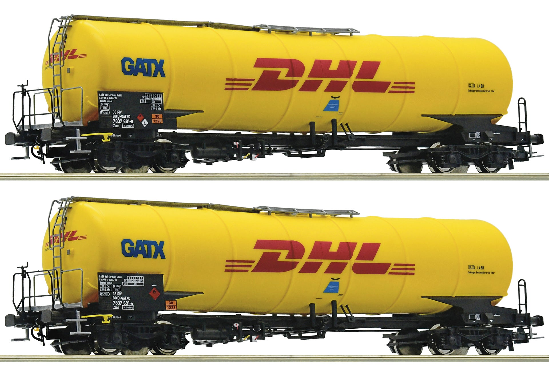 Roco GATX/DHL Zans Bogie Tank Wagon Set (2) VI RC76024