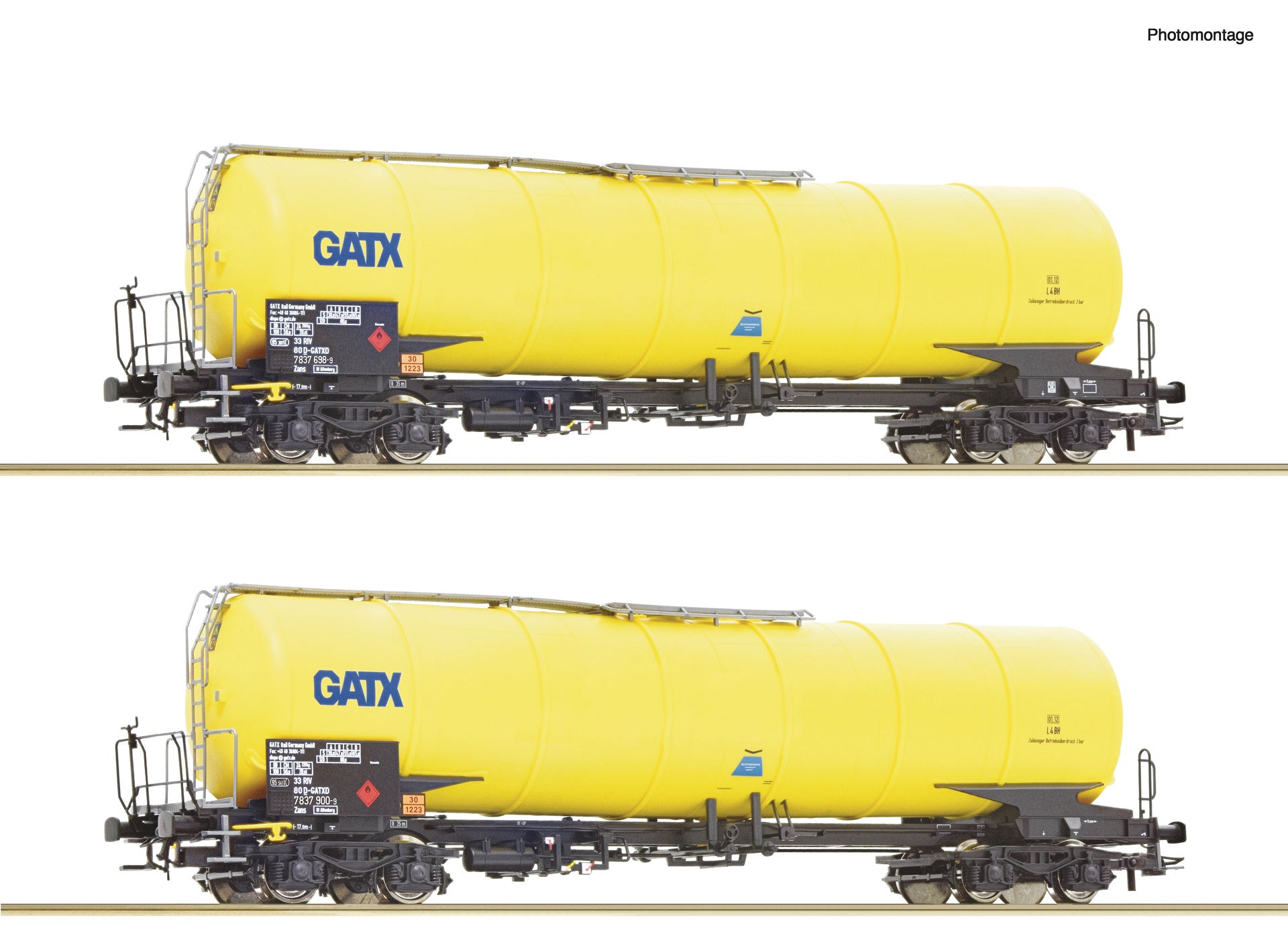 Roco GATX Zacns Bogie Tank Wagon Set (2) VI RC76025