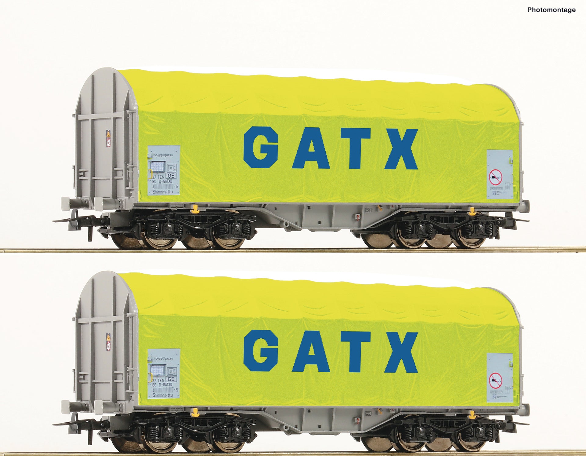 Roco GATX Shimmns Tarpaulin Wagon Set (2) VI RC76055