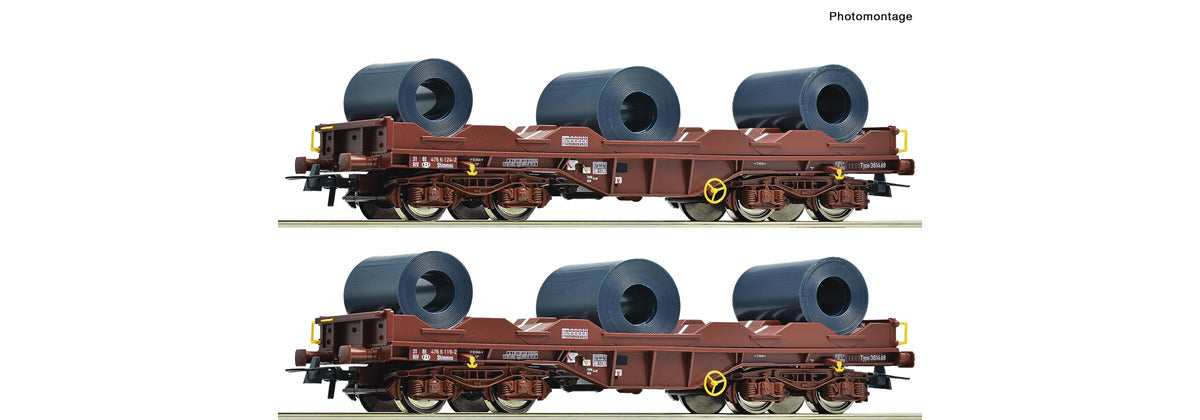 Roco SNCB Coil Transportation Wagon Set (2) V RC76338