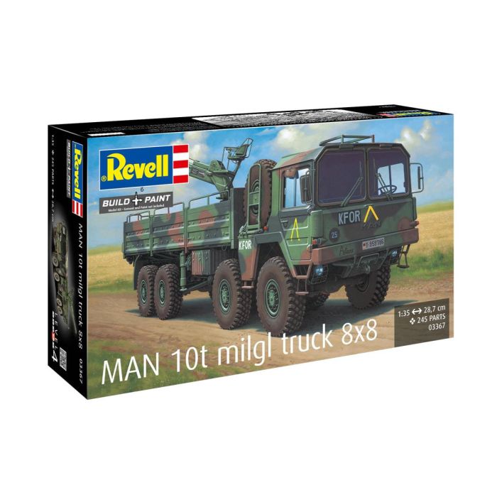 Revell German Man 10T Milgl 8X8 Truck (1:35 Scale) RL03367