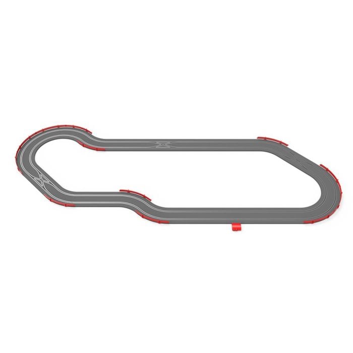 SCX slot car racing starter set track layout for competitive racing experience.