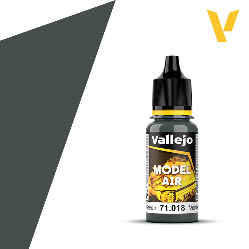 AV Vallejo Model Air 18ml - Black Green (RLM70)