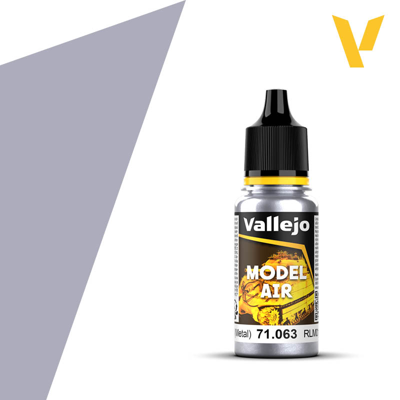 AV Vallejo Model Air 18ml - Silver (RLM01) (Metallic)