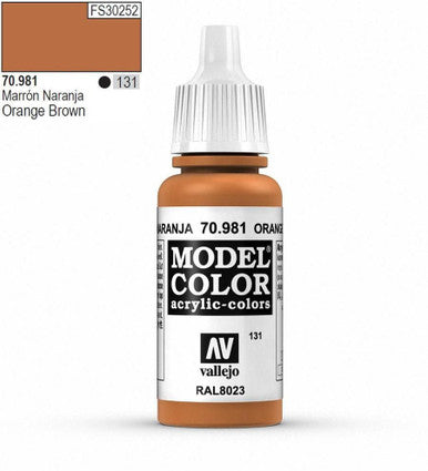 AV Vallejo Model Color 18ml - Orange Brown