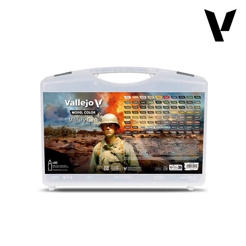 AV Vallejo Model Color Set - Military (76 Cols & 4 Aux)