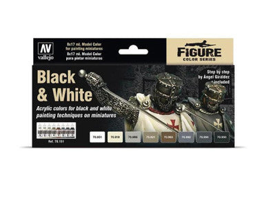 AV Vallejo Model Color Set - Black and White