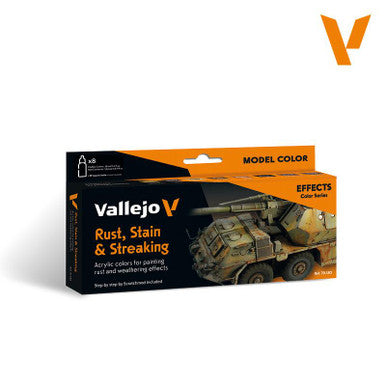 AV Vallejo Model Color Set - Rust, Stains & Streaking (x8)