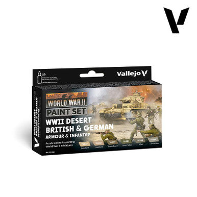 AV Vallejo Model Color Set - WWII Desert British & German
