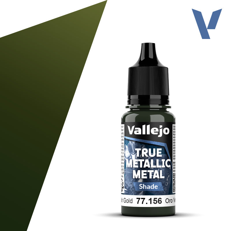 Vallejo TMM Shade 156-18ml Greenish Gold