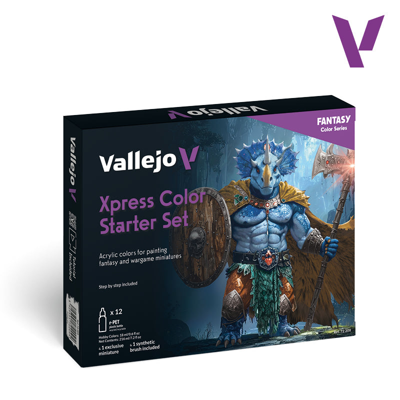 AV Vallejo Xpress Color Set - Starter (12 Colors & Figure)