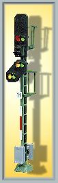 Viessmann Classic Colour Light Block Signal with Distant Signal 79mm VN4014