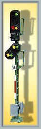 Viessmann Classic Colour Light Entry Signal with Distant Signal 79mm VN4015