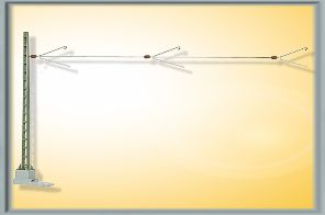 Viessmann Catenary Curved Pull Off Mast 99mm VN4122