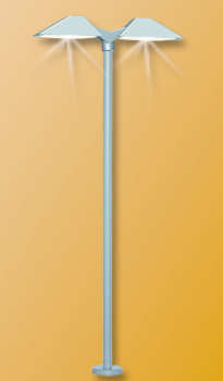Viessmann Double Modern Platform Light 57mm LED White VN6484