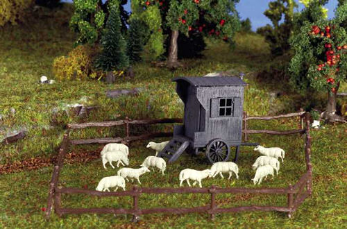 Vollmer Shepherds Carriage and Sheep Flock Kit VO47717