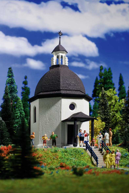 Vollmer Silent Night Memorial Chapel with Lighting and Snow Kit VO49412