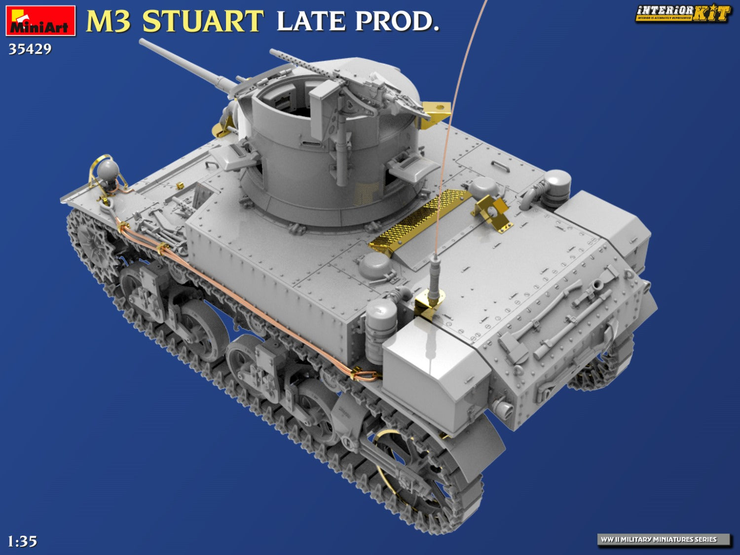 MiniArt M3 STUART LATE PROD. INTERIOR KIT 35429