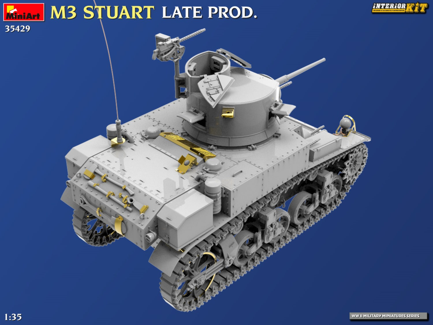 MiniArt M3 STUART LATE PROD. INTERIOR KIT 35429