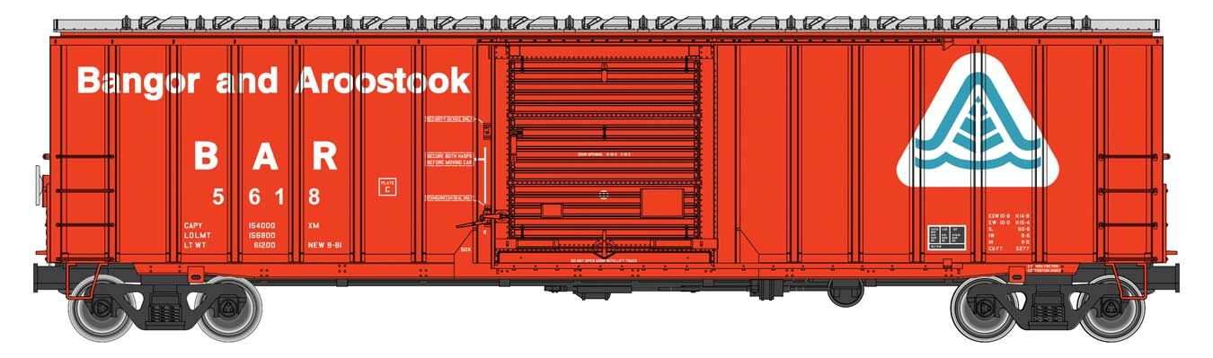 Walthers Mainline 50' ACF Boxcar Bangor & Aroostook 5674 WH910-1878