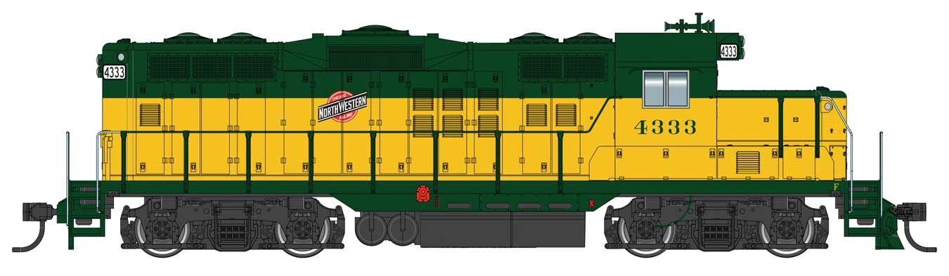 Walthers Mainline EMD GP9 PhII w/Chopped Nose C&NW 4306 (DCC-Sound) WH910-20437