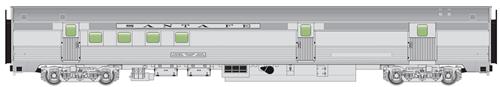 Walthers Mainline 85' Budd Baggage-Railway Post Office ATSF WH910-30302