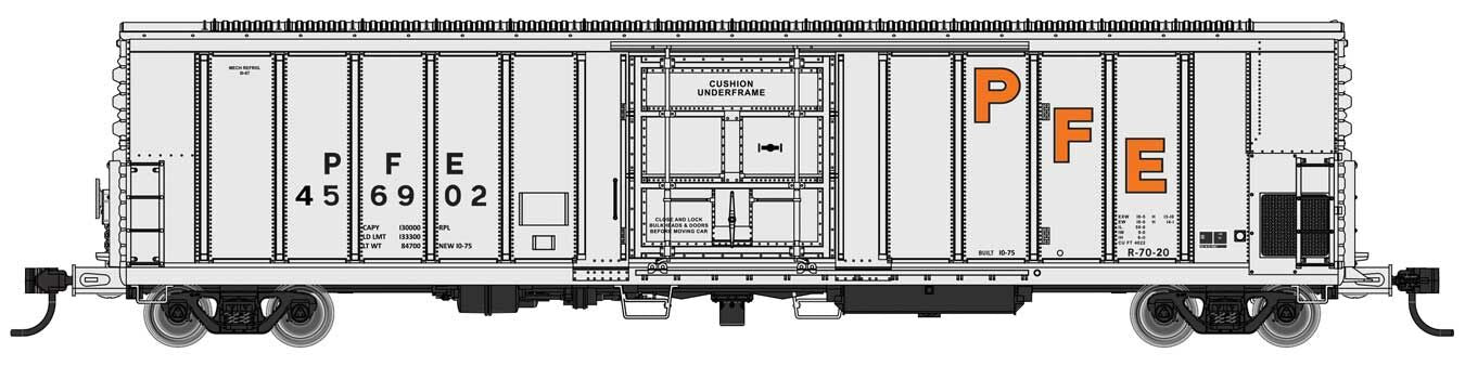 Walthers Mainline 57' AAR Mechanical Refrigerator Car Pacific Fruit E 457022 WH910-3984