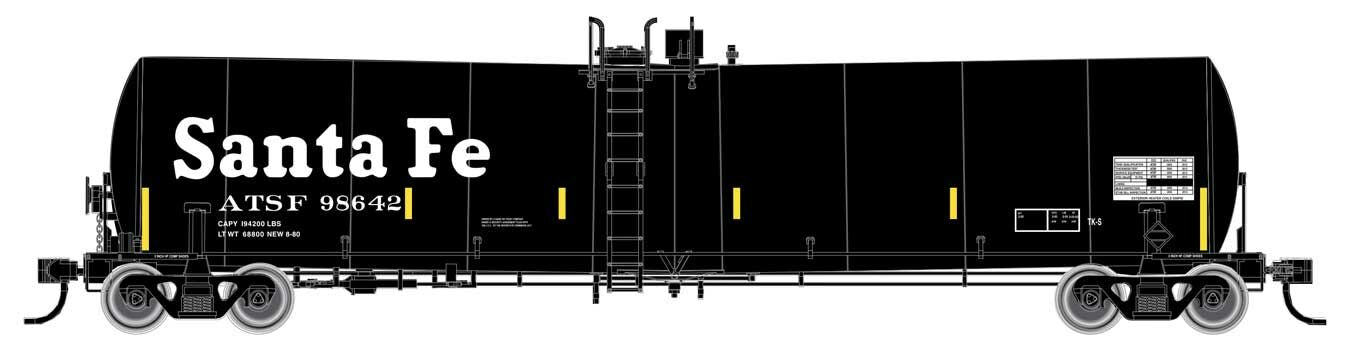 Walthers Mainline 25000 Gallon Tank Car Santa Fe 98642 WH910-48204