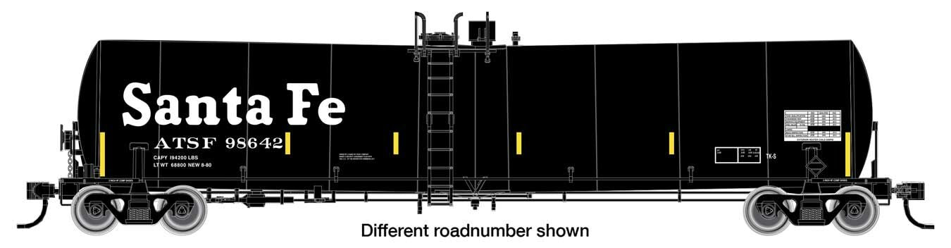 Walthers Mainline 25000 Gallon Tank Car Santa Fe 98658 WH910-48205