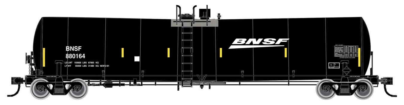 Walthers Mainline 25000 Gallon Tank Car BNSF 880168 WH910-48211
