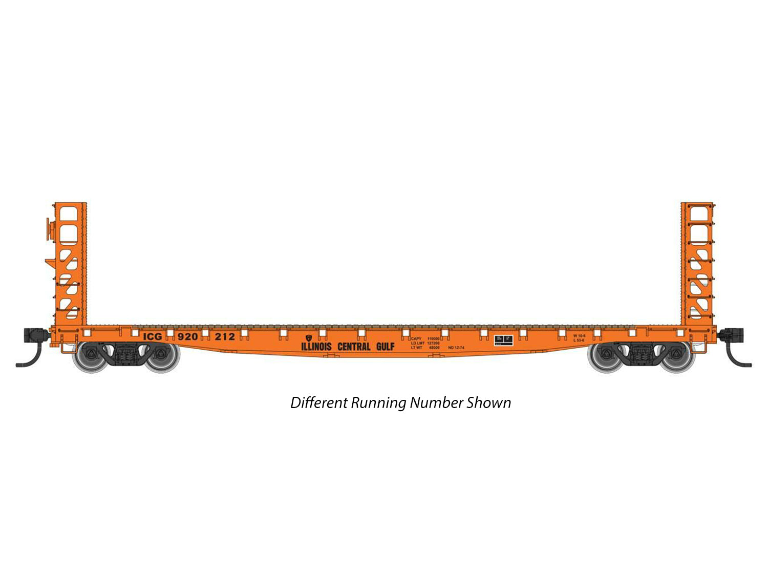 Walthers Mainline 53' GSC Bulkhead Flatcar Illinios Central Gulf 920259 WH910-5932