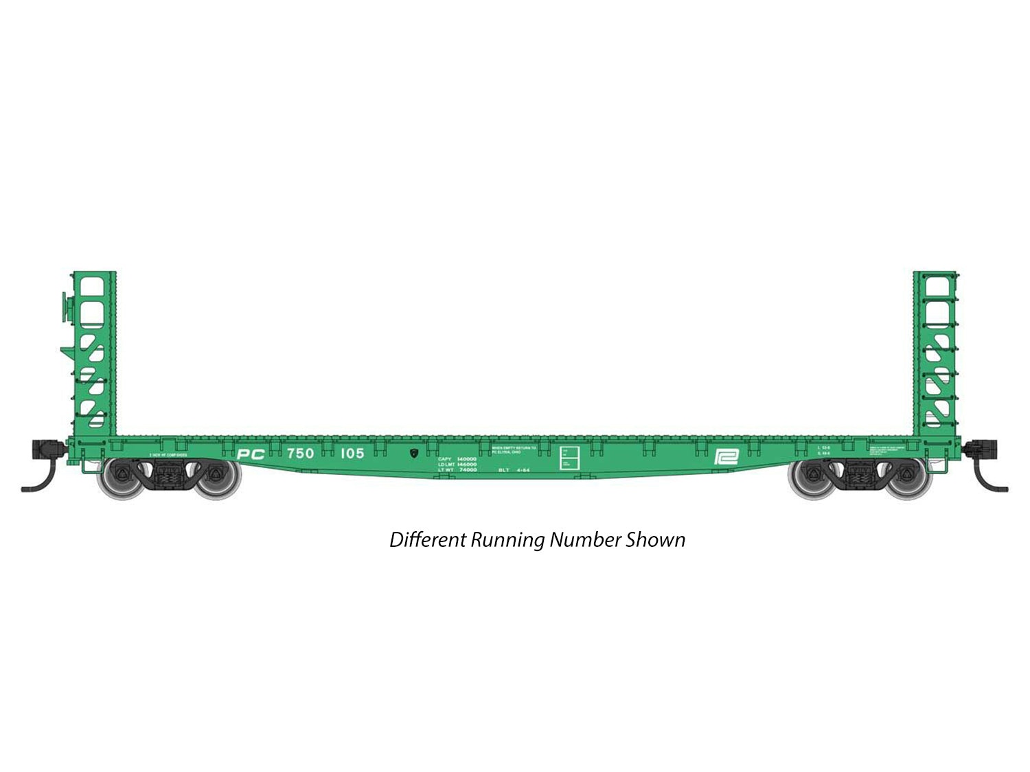 Walthers Mainline 53' GSC Bulkhead Flatcar Penn Central 750145 WH910-5936