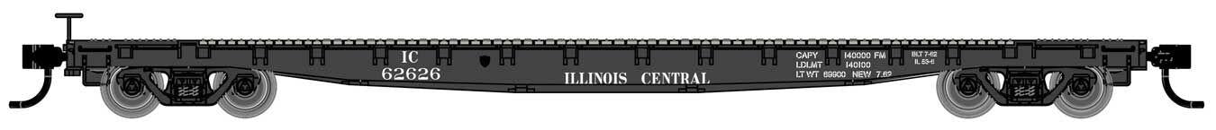 Walthers Mainline 53' GSC Flatcar Illinois Central 62657 WH910-6616