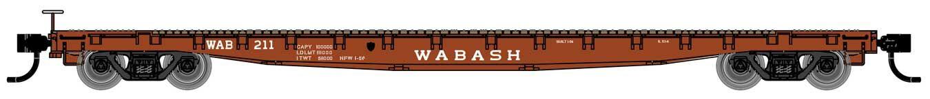 Walthers Mainline 53' GSC Flatcar Wabash 211 WH910-6629