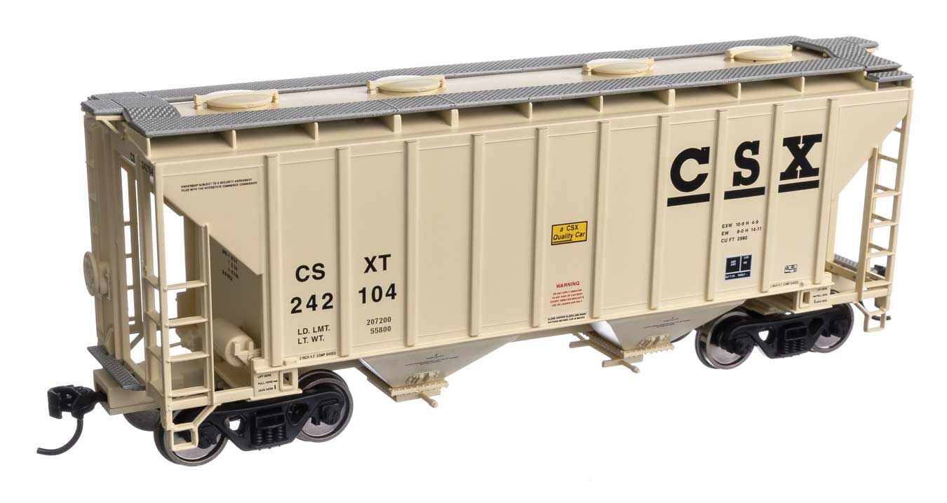 Walthers Mainline 37' 2 Bay Covered Hopper CSX 242104 WH910-7980