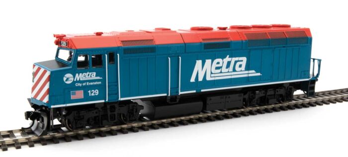 Walthers Mainline EMD F40PH Locomotive Chicago Metra 129 WH910-9473