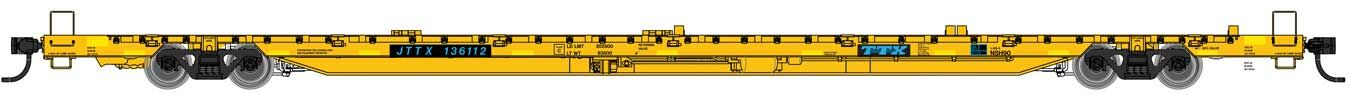 Walthers Proto 89' Greenbrier 110t Flatcar TTX-JTTX 136112 WH920-104601