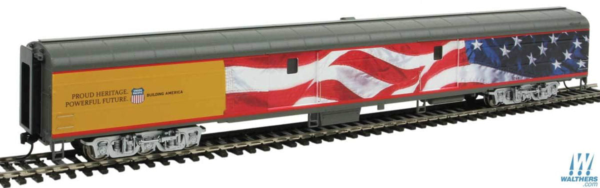Walthers Proto 85' ACF Baggage Car UP Heritage American Flag & Seal 5769 WH920-9203